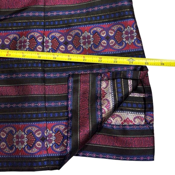 Talbots Silk Blazer Asian Inspired Womens 16W Black Pink Purple Striped Jacket - Picture 9 of 12